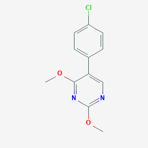 molecular formula C12H11ClN2O2 B6324143 5-(4-Chloro-phenyl)-2,4-dimethoxy-pyrimidine, 95% CAS No. 913282-70-9