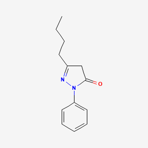 molecular formula C13H16N2O B6324180 3-Butyl-1-phenyl-4,5-dihydro-1H-pyrazol-5-one CAS No. 107417-09-4