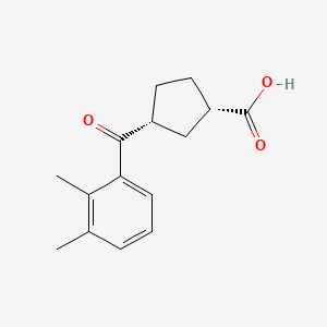 molecular formula C15H18O3 B6324218 顺-3-(2,3-二甲基苯甲酰基)环戊烷-1-羧酸;  95% CAS No. 732252-91-4