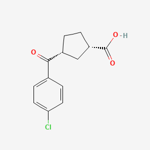 cis-3-(4-Chlorobenzoyl)cyclopentane-1-carboxylic acid;  95%