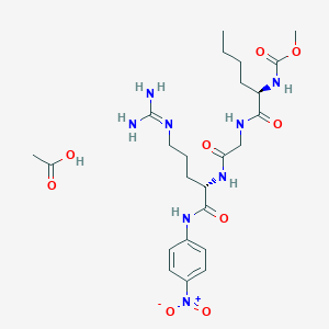 molecular formula C24H38N8O9 B6324261 Methoxycarbonyl-D-Nle-Gly-Arg-pNA acetate CAS No. 120599-82-8
