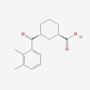molecular formula C16H20O3 B6324345 cis-3-(2,3-Dimethylbenzoyl)cyclohexane-1-carboxylic acid;  95% CAS No. 735269-82-6