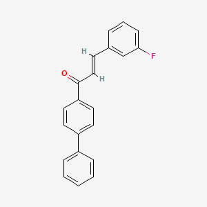 molecular formula C21H15FO B6324428 (2E)-3-(3-Fluorophenyl)-1-(4-phenylphenyl)prop-2-en-1-one CAS No. 109790-55-8
