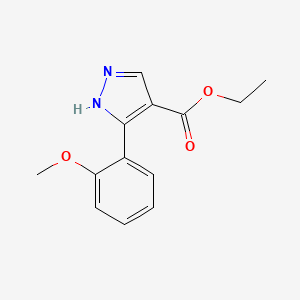 molecular formula C13H14N2O3 B6324452 Ethyl 5-(2-methoxyphenyl)-1H-pyrazole-4-carboxylate CAS No. 1359655-67-6