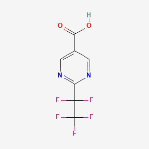 molecular formula C7H3F5N2O2 B6324455 2-(Pentafluoroethyl)-5-pyrimidinecarboxylic acid;  95% CAS No. 887407-55-8