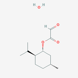 molecular formula C12H22O4 B6324457 (1R)-(-)-Menthyl glyoxylate monohydrate, 98% CAS No. 208192-12-5