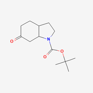 molecular formula C13H21NO3 B6324465 tert-butyl 6-oxo-octahydro-1H-indole-1-carboxylate, 90% CAS No. 1368144-73-3