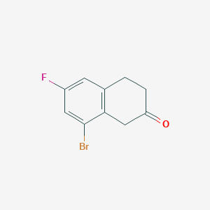 molecular formula C10H8BrFO B6324469 8-Bromo-6-fluoro-3,4-dihydronaphthalen-2(1H)-one CAS No. 913296-69-2