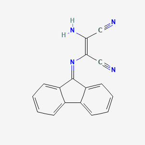 molecular formula C17H10N4 B6324493 2-Amino-1-(azafluoren-9-ylidenemethyl)ethene-1,2-dicarbonitrile CAS No. 55752-12-0