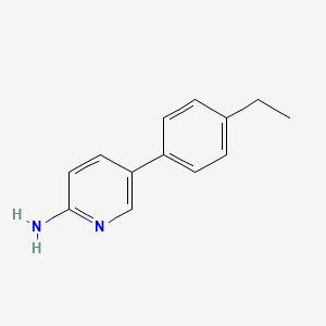 molecular formula C13H14N2 B6324576 5-(4-Ethylphenyl)pyridin-2-amine, 95% CAS No. 1110657-03-8