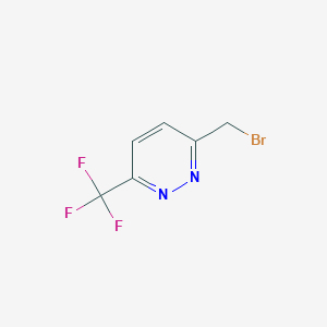 molecular formula C6H4BrF3N2 B6324625 3-(Bromomethyl)-6-(trifluoromethyl)pyridazine CAS No. 1173897-85-2