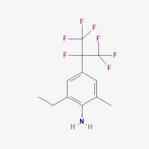 molecular formula C12H12F7N B6324653 2-Ethyl-4-heptafluoroisopropyl-6-methylaniline CAS No. 273735-94-7