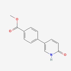 molecular formula C13H11NO3 B6324675 2-Hydroxy-5-(4-methoxycarbonylphenyl)pyridine, 95% CAS No. 406234-26-2
