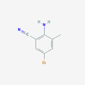 molecular formula C8H7BrN2 B6324700 2-Amino-5-bromo-3-methylbenzonitrile, 95% CAS No. 1093966-37-0