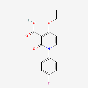 molecular formula C14H12FNO4 B6324711 4-Ethoxy-1-(4-fluorophenyl)-2-oxo-1,2-dihydropyridine-3-carboxylic acid CAS No. 1174046-90-2