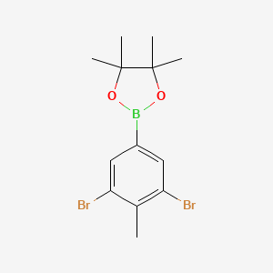 molecular formula C13H17BBr2O2 B6324758 3,5-Dibromo-4-methylphenylboronic acid pinacol ester CAS No. 1236348-90-5