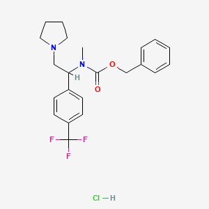 molecular formula C22H26ClF3N2O2 B6324773 1-Pyrrolidin-2-(4'-trifluoromethylphenyl)-2-(N-cbz-N-methyl)amino-ethane HCl CAS No. 1159826-10-4