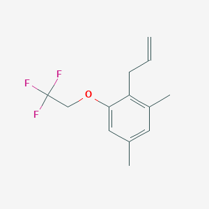 molecular formula C13H15F3O B6324781 1,5-Dimethyl-2-(2-propen-1-yl)-3-(2,2,2-trifluoroethoxy)benzene CAS No. 181300-27-6