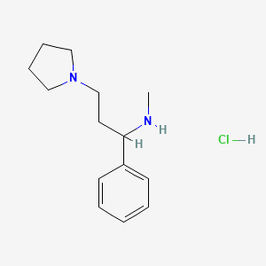 molecular formula C14H23ClN2 B6324807 Methyl-(1-phenyl-3-pyrrolidin-1-yl-propyl)-amine hydrochloride CAS No. 1159824-32-4