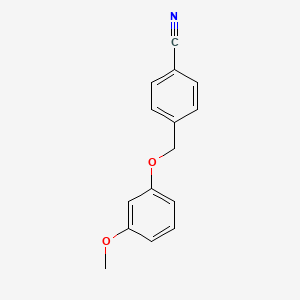 molecular formula C15H13NO2 B6324837 4-[(3-Methoxyphenoxy)methyl]benzonitrile CAS No. 951907-83-8