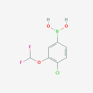 molecular formula C7H6BClF2O3 B6324843 4-Chloro-3-(difluoromethoxy)phenylboronic acid CAS No. 1310949-72-4