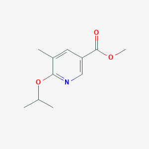 molecular formula C11H15NO3 B6324853 Methyl 6-isopropoxy-5-methylnicotinate CAS No. 2060616-21-7