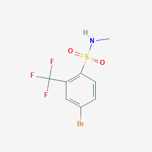 molecular formula C8H7BrF3NO2S B6324892 4-Bromo-N-methyl-2-trifluoromethyl-benzenesulfonamide, 95% CAS No. 1055995-70-4
