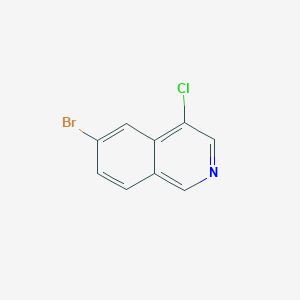 molecular formula C9H5BrClN B6324897 6-Bromo-4-chloroisoquinoline CAS No. 1221232-29-6