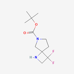 molecular formula C11H18F2N2O2 B6325030 叔丁基-3,3-二氟-1,6-二氮杂螺[3.4]辛烷-6-羧酸酯 CAS No. 1823273-12-6