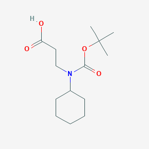 molecular formula C14H25NO4 B6325062 3-{[(t-Butoxy)carbonyl](cyclohexyl)amino}propanoic acid CAS No. 65592-16-7