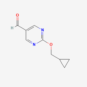 molecular formula C9H10N2O2 B6325110 2-(环丙基甲氧基)嘧啶-5-甲醛 CAS No. 1192569-90-6