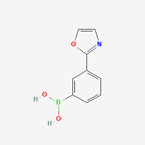 molecular formula C9H8BNO3 B6325123 3-(Oxazol-2-yl)phenylboronic acid;  95% CAS No. 1283174-33-3