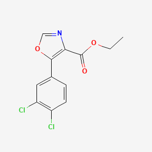 5-(3,4-Dichloro-phenyl)-oxazole-4-carboxylic acid ethyl ester, 95%