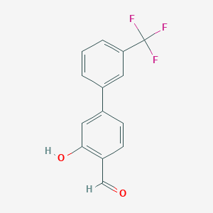 molecular formula C14H9F3O2 B6325221 2-Formyl-5-(3-trifluoromethylphenyl)phenol, 95% CAS No. 343603-94-1