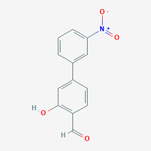 molecular formula C13H9NO4 B6325225 2-Formyl-5-(3-nitrophenyl)phenol, 95% CAS No. 343604-01-3