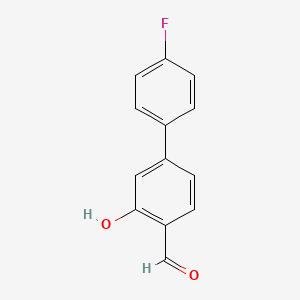 molecular formula C13H9FO2 B6325226 5-(4-Fluorophenyl)-2-formylphenol, 95% CAS No. 343603-95-2