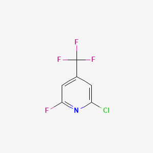 molecular formula C6H2ClF4N B6325232 2-Chloro-6-fluoro-4-(trifluoromethyl)pyridine, 85% CAS No. 1207665-87-9
