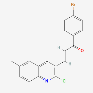 1-(4-Bromophenyl)-3-(2-chloro-6-methyl-3-quinolinyl)-2-propen-1-one;  98%