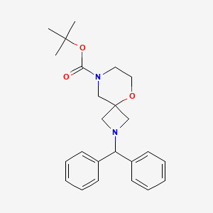 molecular formula C24H30N2O3 B6325254 tert-Butyl 2-benzhydryl-5-oxa-2,8-diazaspiro[3.5]nonane-8-carboxylate CAS No. 1263268-96-7