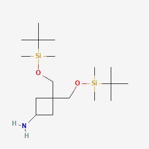 3,3-Bis({[(tert-butyldimethylsilyl)oxy]methyl})cyclobutan-1-amine