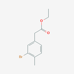 molecular formula C11H13BrO2 B6325285 3-溴-4-甲基苯乙酸乙酯，95% CAS No. 1201633-86-4