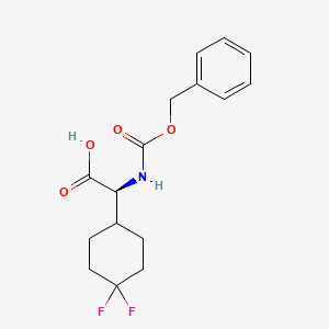 molecular formula C16H19F2NO4 B6325287 (2S)-2-(Benzyloxycarbonylamino)-2-(4,4-difluorocyclohexyl)acetic acid CAS No. 1266228-88-9