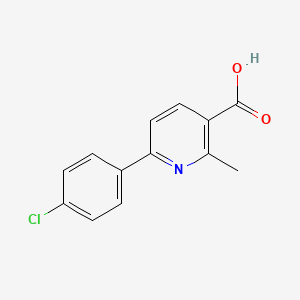 molecular formula C13H10ClNO2 B6325304 6-(4-Chlorophenyl)-2-methylpyridine-3-carboxylic acid CAS No. 912617-77-7