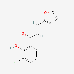 molecular formula C13H9ClO3 B6325379 1-(3-Chloro-2-hydroxyphenyl)-3(2-furyl)-prop-2-en-1-one;  98% CAS No. 51379-36-3