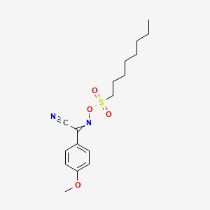 molecular formula C17H24N2O4S B6325389 4-Methoxy-alpha-[[(octylsulfonyl)oxy]imino]benzeneacetonitrile CAS No. 204993-57-7