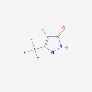 molecular formula C6H7F3N2O B6325412 1,4-Dimethyl-5-trifluoromethyl-1H-pyrazol-3-ol CAS No. 130992-55-1