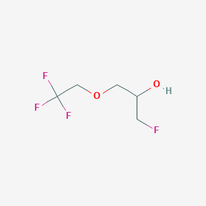 molecular formula C5H8F4O2 B6325443 1-氟-3-(2,2,2-三氟乙氧基)丙烷-2-醇；98% CAS No. 948294-32-4