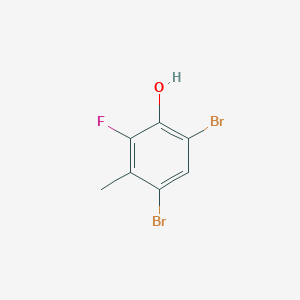 molecular formula C7H5Br2FO B6325453 4,6-Dibromo-2-fluoro-3-methylbenzene CAS No. 1357103-65-1