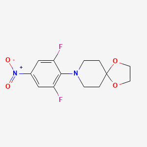 molecular formula C13H14F2N2O4 B6325569 8-(2,6-Difluoro-4-nitrophenyl)-1,4-dioxa-8-azaspiro[4.5]decane CAS No. 1332356-41-8