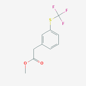 molecular formula C10H9F3O2S B6325610 3-(Trifluoromethylthio)phenylacetic acid methyl ester CAS No. 300355-60-6